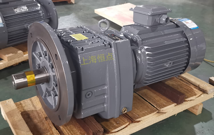 RF87減速機，立式安裝，輸入配電機，實物照片如下