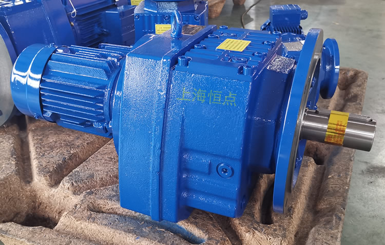 RF87減速機，立式安裝，輸入配電機，實物照片如下